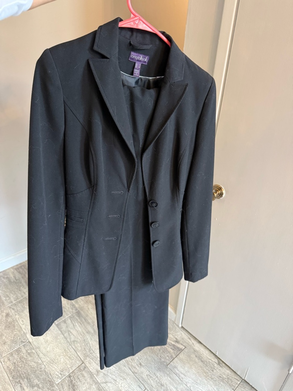 long tall sally Black Tailored Blazer and Pant Suit 36” inseam!